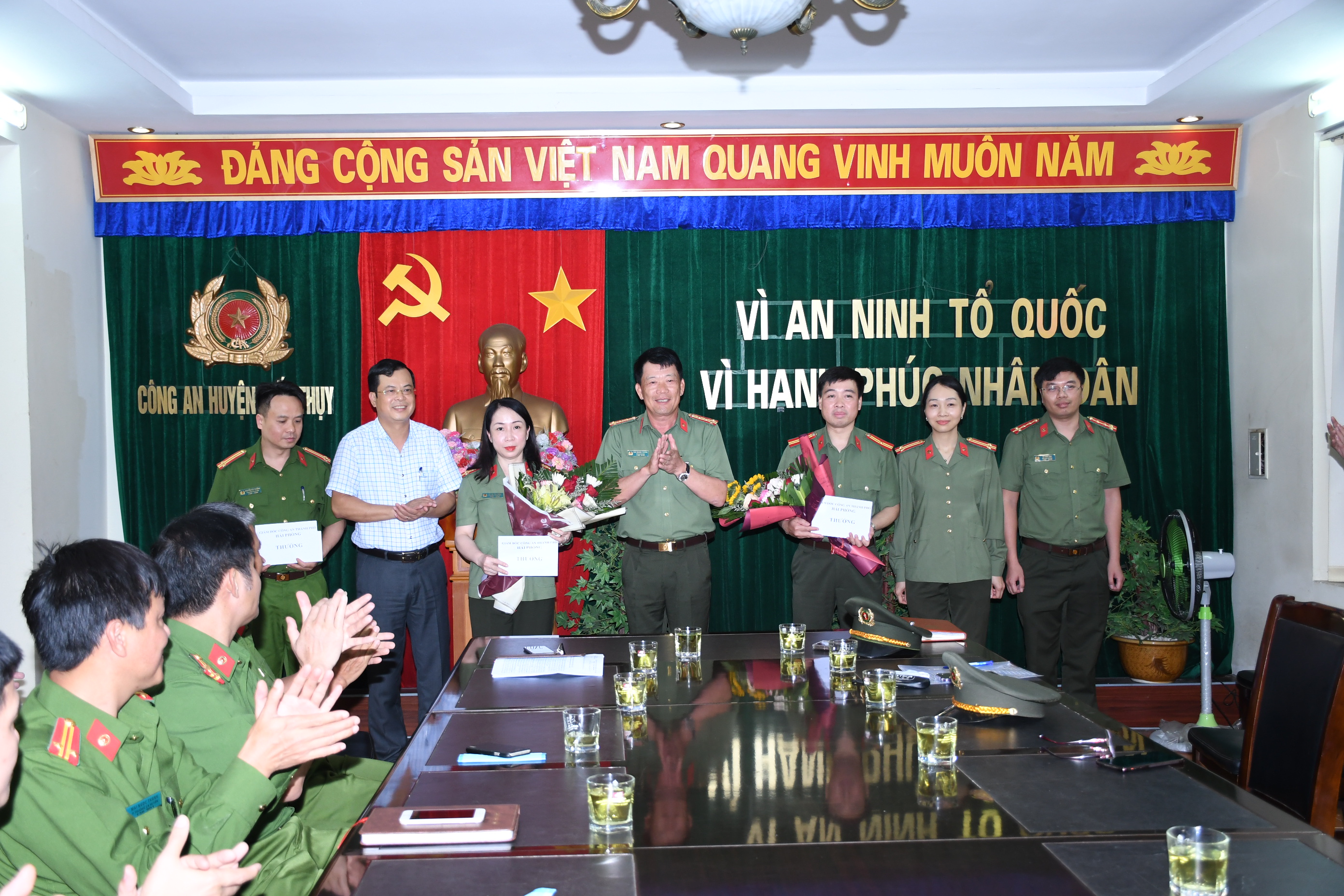 Công an huyện Kiến Thụy điều tra, khám nhá án trong quý 1 đạt tỷ lệ 100%